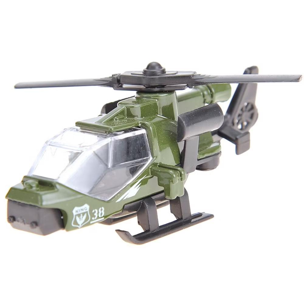 JuzToys 6pcs Military Toys Diecast Cars – Military Tank, Truck, Panzer, Anti-Aircraft Vehicle, and Attack Helicopter, Army Toys for Kids - Image 2