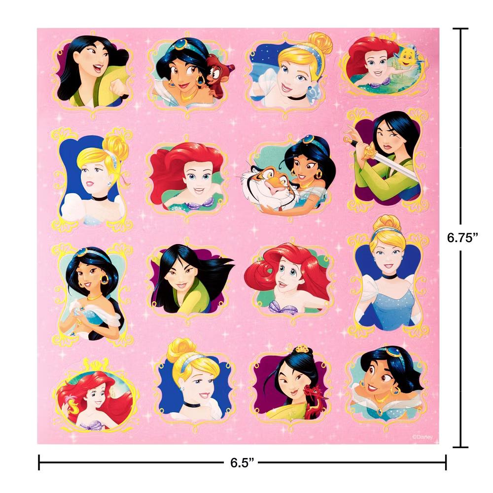 170ct 10 Sheets Princess Sticker Book For Kids' Cinderella and More - Image 4