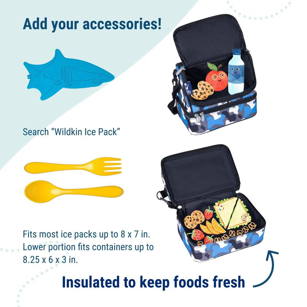 Wildkin Two Compartment Insulated Lunch Bag for Kids – School & Travel Ready - Image 28