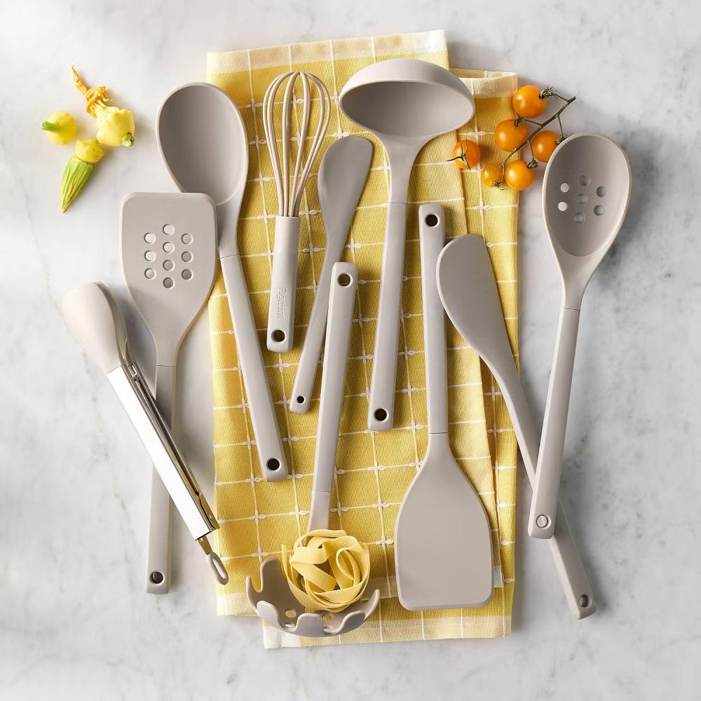 10pc Nylon Kitchen Utensil Set Gray - Image 4