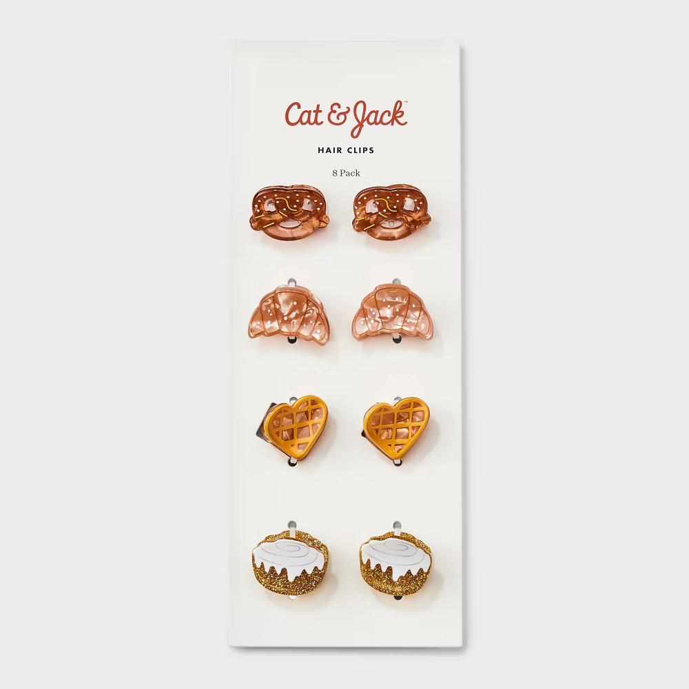 Girls' Mini Breakfast Foods Hair Clip Set 8pc - Image 3