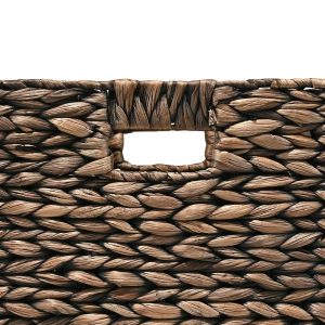 happimess Bryce Classic Farmhouse Handwoven Hyacinth Collapsible Storage Cube Baskets with Handles (Set of 5)