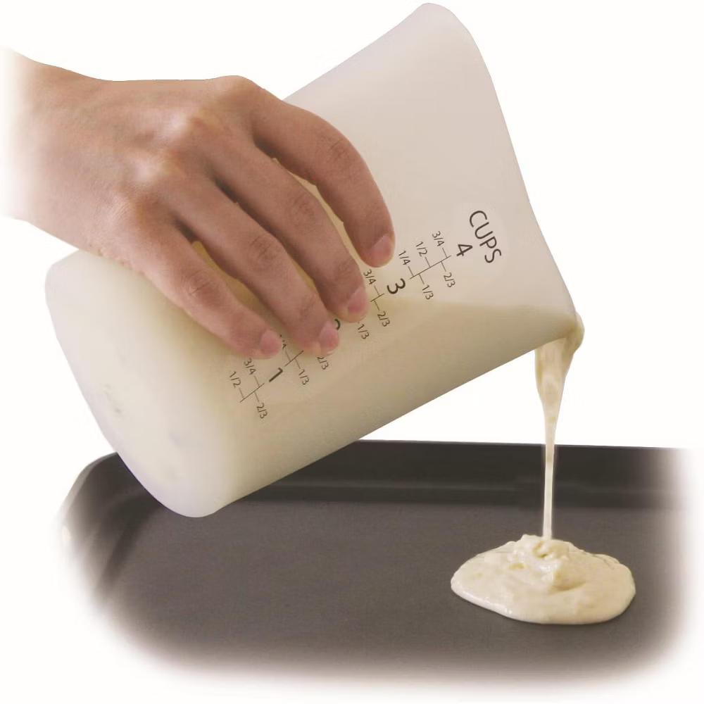 iSi Basics Silicone Flexible Clear Measuring Cup, Set of 3, 1-Cup, 2-Cup, 4-Cup, Clear - Image 5