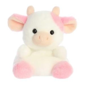Small Belle Strawberry Cow Palm Pals Adorable Stuffed Animal Pink 6"