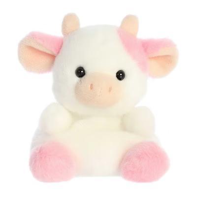 Small Belle Strawberry Cow Palm Pals Adorable Stuffed Animal Pink 6"