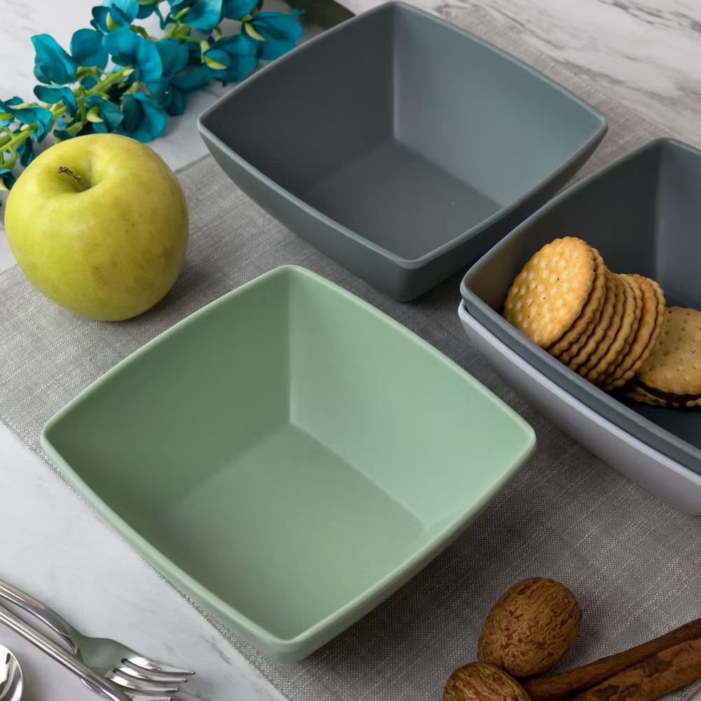 Grayson 4 Piece 6 Inch Melamine Bowl Set in Assorted Colors - Image 4