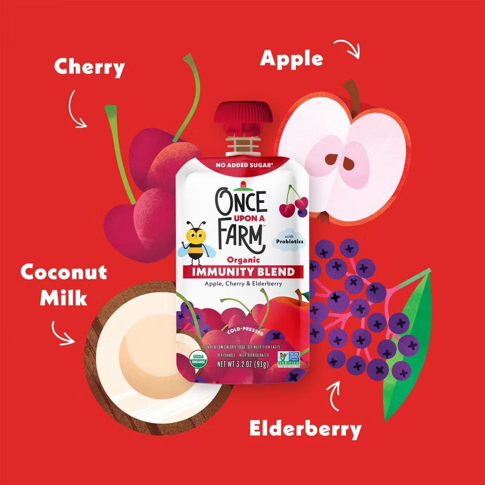 Organic Immunity Blend Apple, Cherry, & Elderberry ' Snack - 3.2oz - Image 4