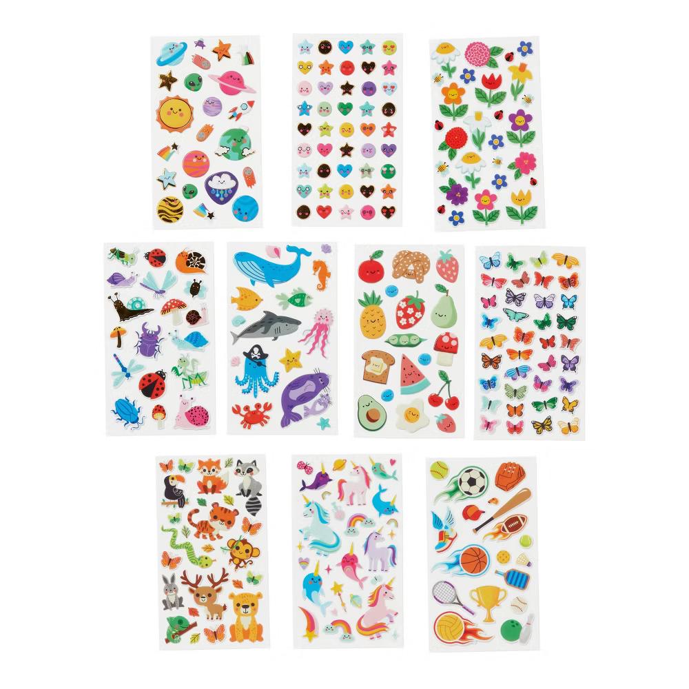 251ct Puffy Stickers 5 themes