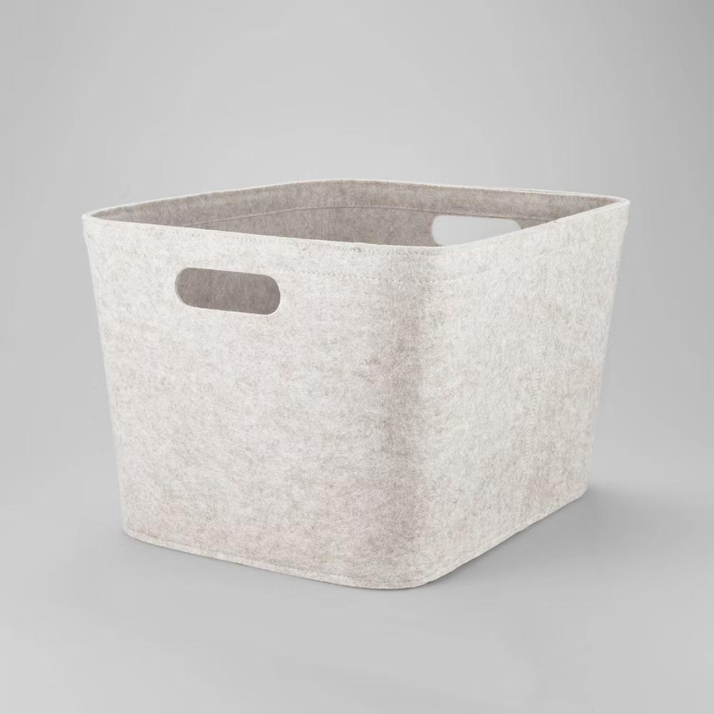 Rectangle Felt Basket with Stitching - Image 14