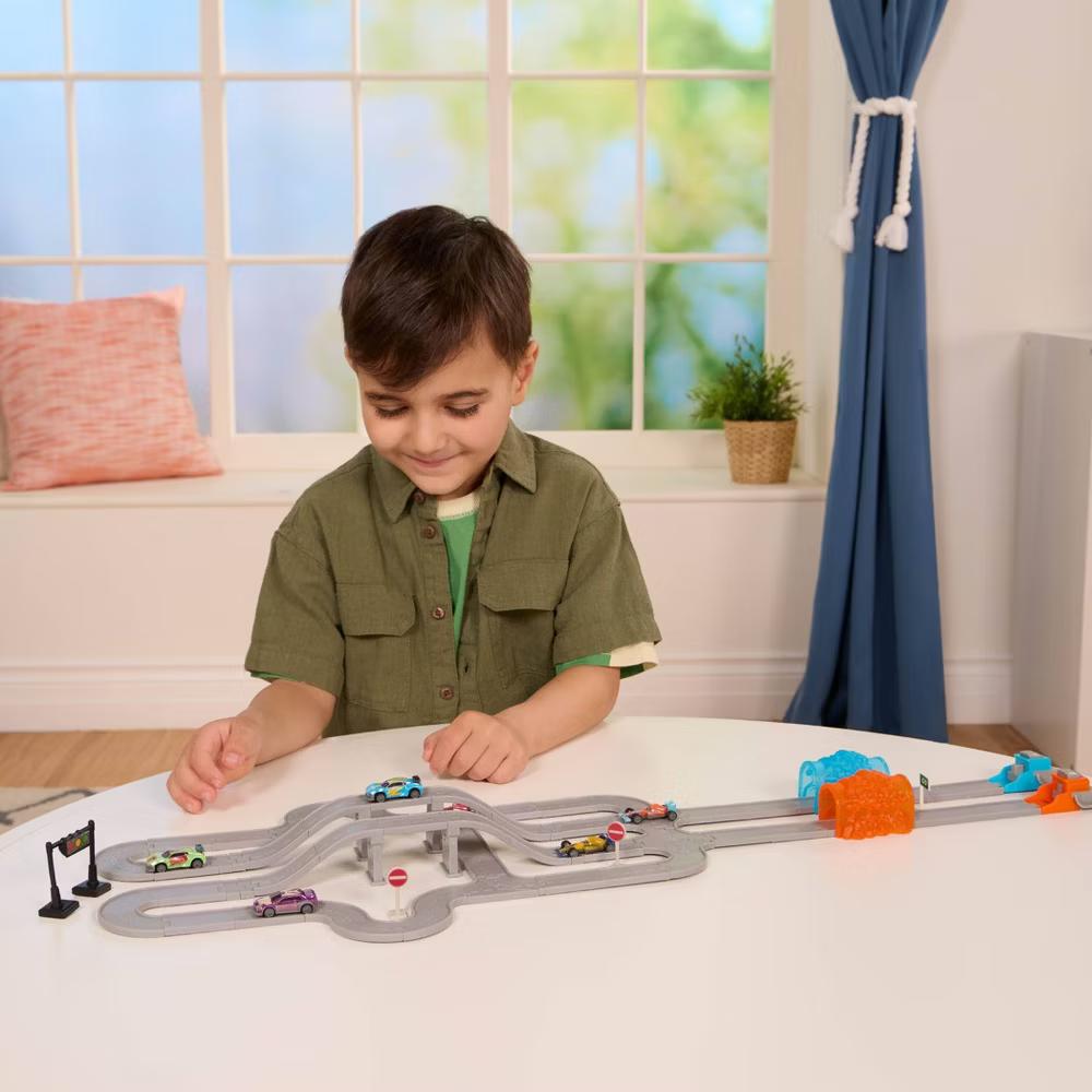 by Turbo Launcher Toy Race Car Playset Pocket Series 84pc Playset - Image 2