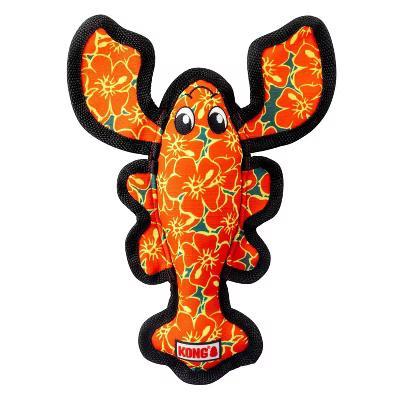 KONG Hibiscus Lobster Ballistic Dog Animal Toy: Nylon, Occupy, Cuddle, Medium/Small Breed Size - Image 3