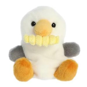 Mini Buoy Seagull With Fry Palm Pals Adorable Stuffed Animal White 4.5"