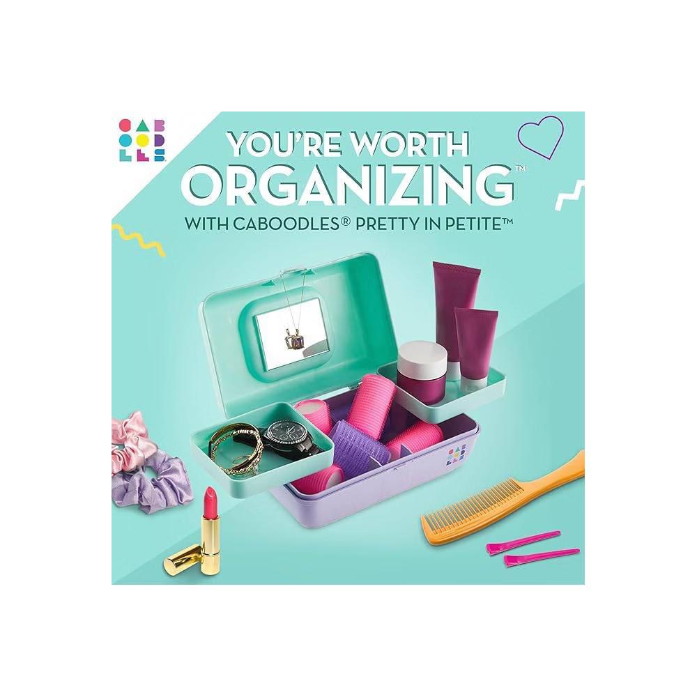 Caboodles Pretty in Petite Makeup Bag - Seafoam Over Lavender - Image 4