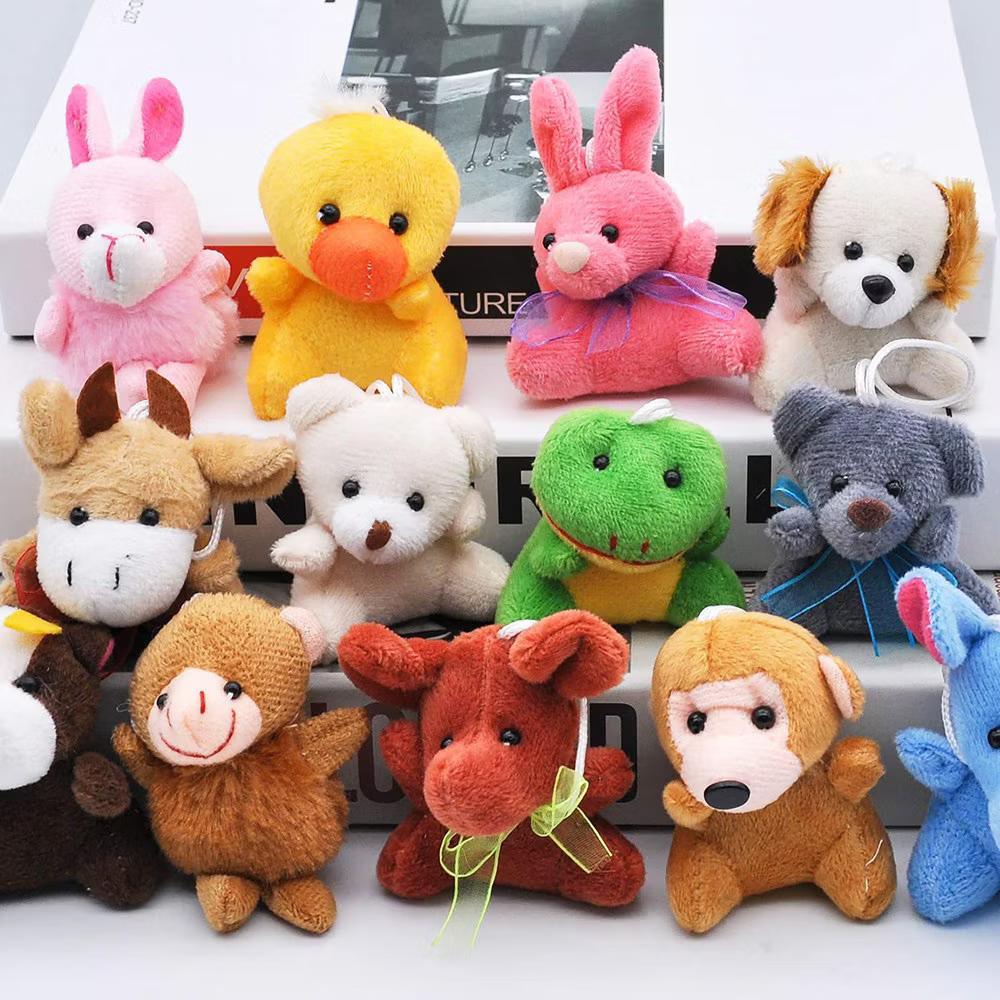 24 Pcs Party Favors for Kids 3" Mini Stuffed Animals Bulk Cute Small Plush Toys, Animals Keychain Decoration for Boys Girls Birthday Supplies - Image 3