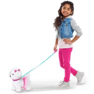 Walking Puppy Plush Toy 10pc Interactive Pet Playset with Leash and Accessories