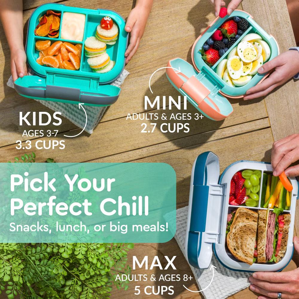 Kids' Chill Lunch Box, Bento-Style Solution, 4 Compartments & Removable Ice Pack - Image 24