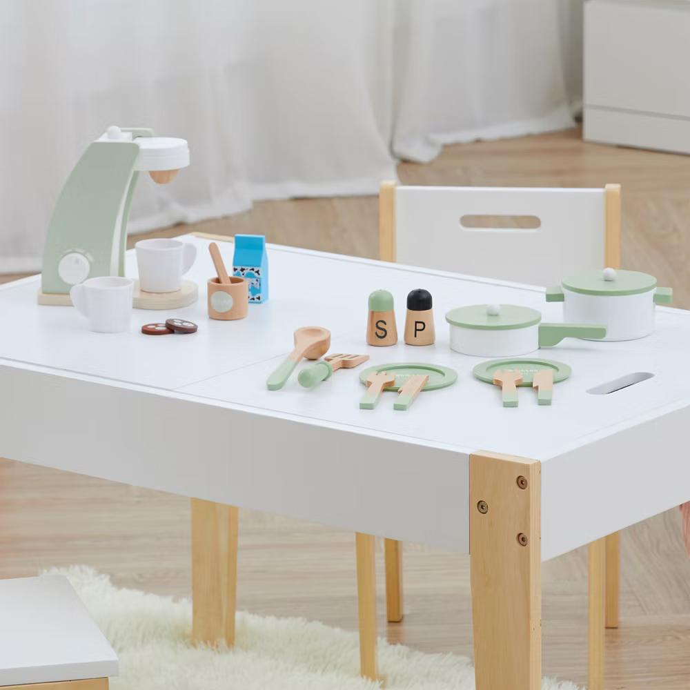 Little Chef Frankfurt 14-Piece Pretend Play Kitchen Cookware Accessory Set, Green - Image 4