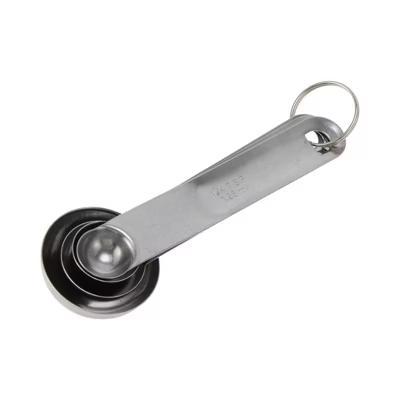Measuring Cups 4-Piece Measuring Spoon Set Dishwasher Safe Stainless Steel Silver Tone 1 Set - Image 2
