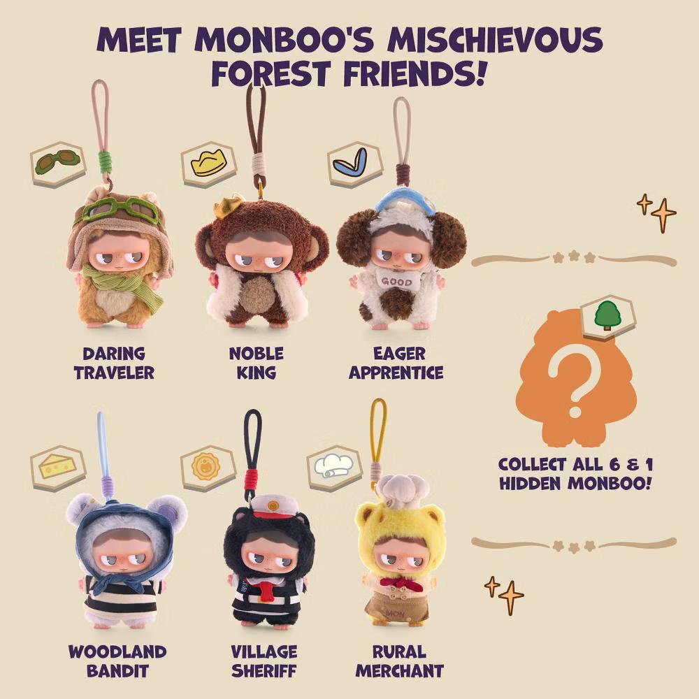 Monboo Forest Town Series Plush Keychain Collectible Surprise Toy Blind Box - Image 8