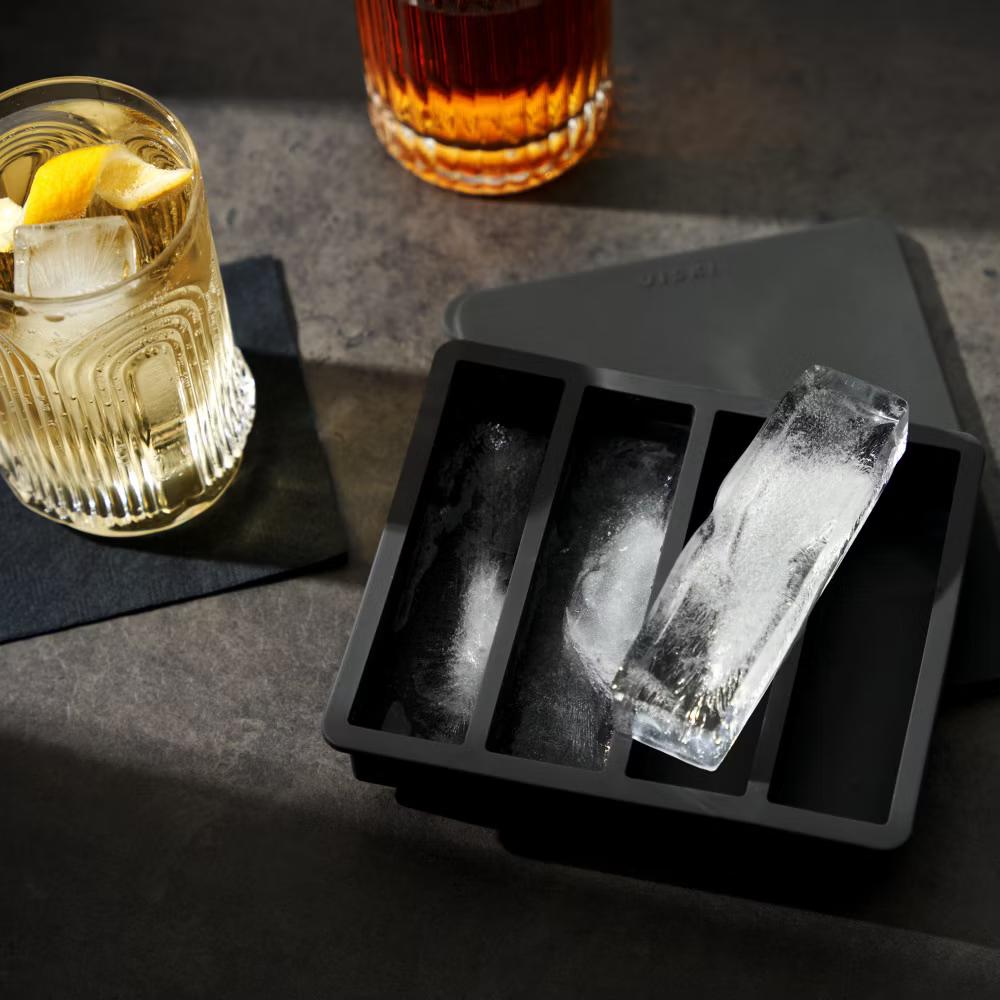Viski Ice Cube Tray with Lid for Highball Drinks, Silicone Mold for Water Bottles, Tumblers, Home Bar, Kitchen Gifts for Men and Women, Set of 1, Gray - Image 7