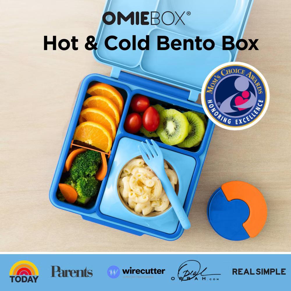 OMIEBox Insulated Bento Lunch Box with Leakproof Thermos Food Jar 3 Compartments - Image 19