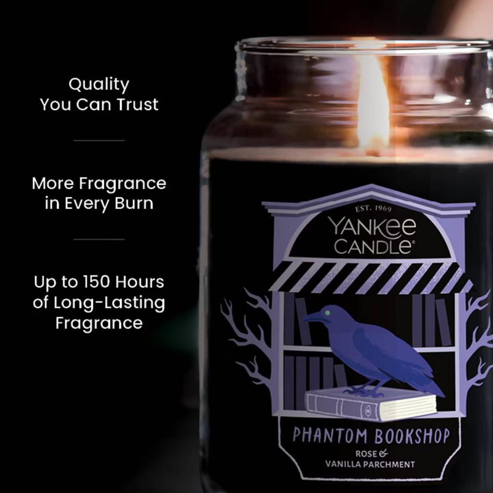 Original Large Phantom Bookshop Jar Candle Black - Yankee Candle - Image 7
