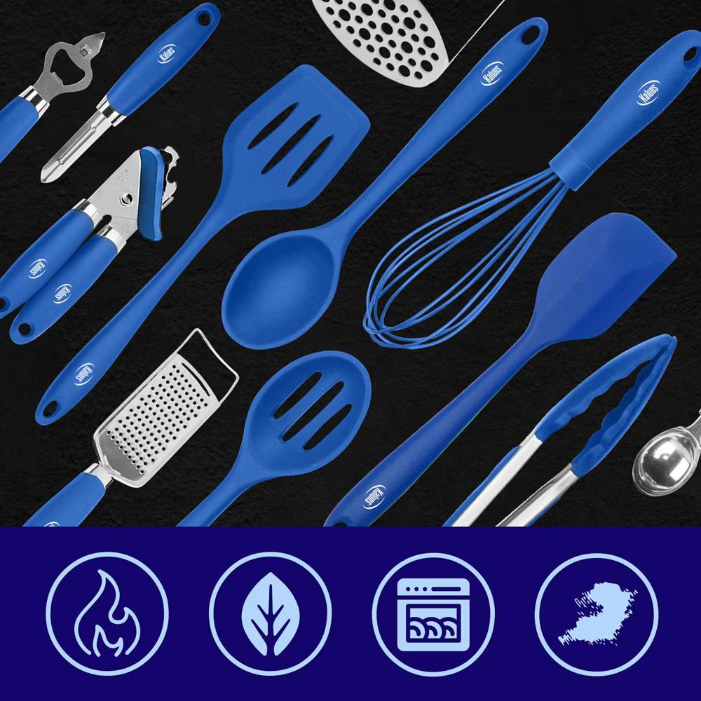 Kitchen Utensils Set, 24 Piece Silicone Cooking Utensils, Dishwasher Safe and Heat Resistant Kitchen Tools - Image 13