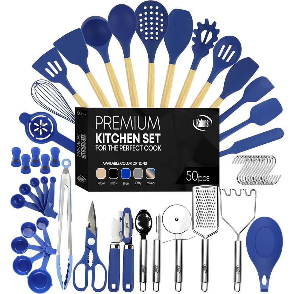 Kitchen Utensils Set, 50 Piece Silicone And Stainless Steel Cooking Utensils, Heat Resistant Kitchen Tools - Image 9