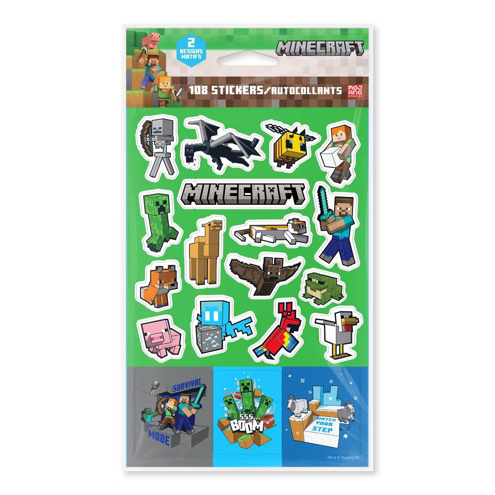 Stickers for Kids, Steve, Alex, and Creeper 108ct, 6 Sheets - Image 4