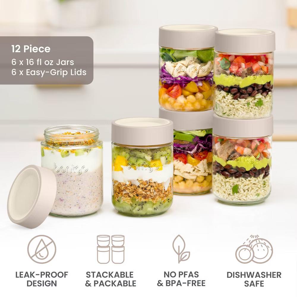 6pk 16oz Glass Food Jar - Image 4