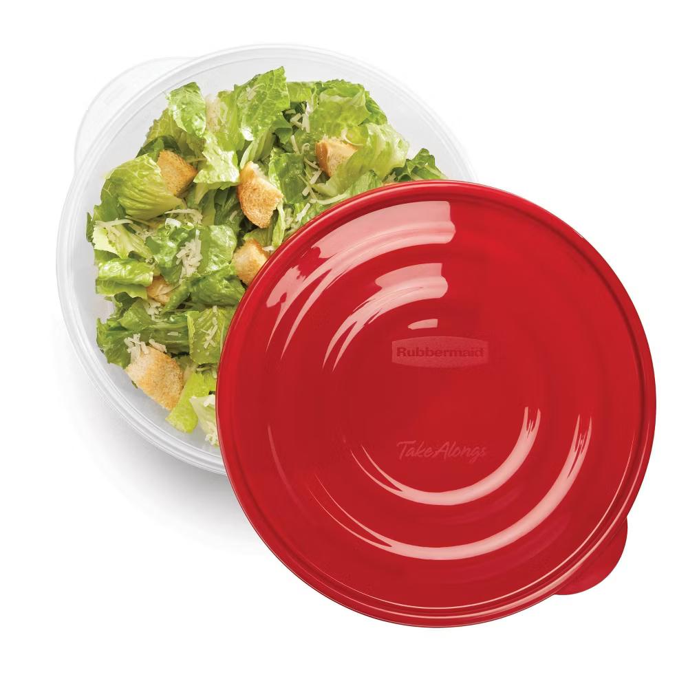 TakeAlong 15.7 Cup Plastic 2pk Serving Bowls Clear: Food Storage Containers, Microwave & Freezer Safe - Image 4