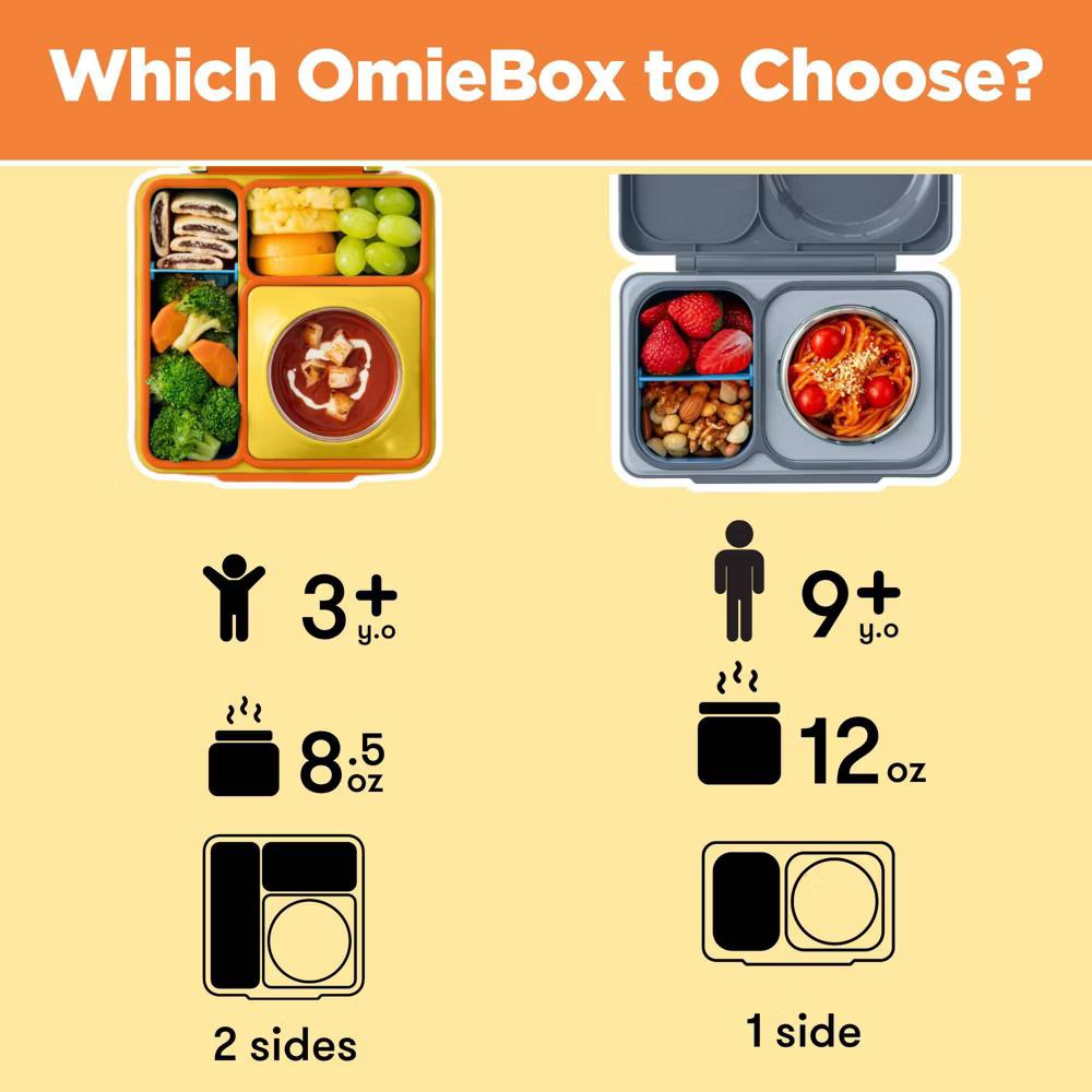 OMIEBox Insulated Bento Lunch Box with Leakproof Thermos Food Jar 3 Compartments - Image 76