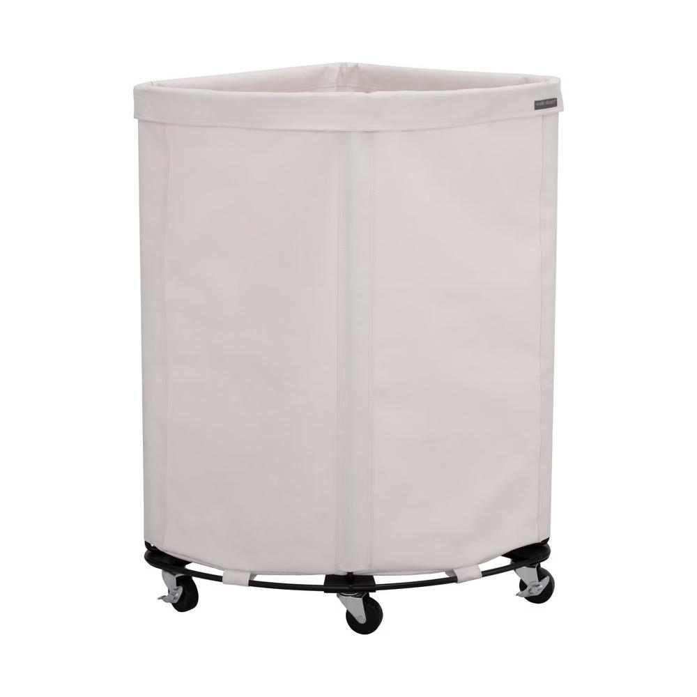 Seville Classics Heavy-Duty Rolling Corner Laundry Room Hamper - Image 16