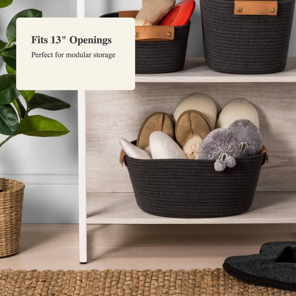 13" Small Coiled Rope Warm Gray Charcoal - Image 5