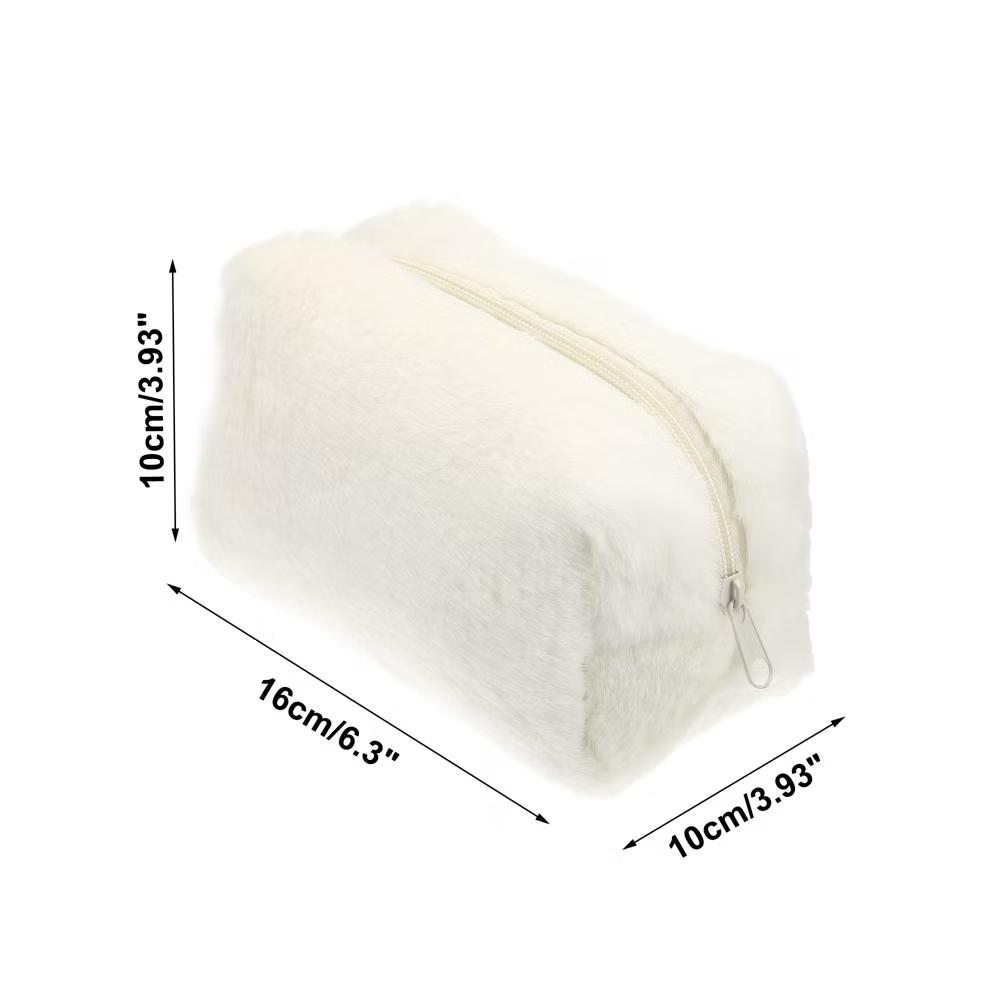 Cosmetic Travel Zipper Multi-functional Small Plush Makeup Bag 1 Pc - Image 24