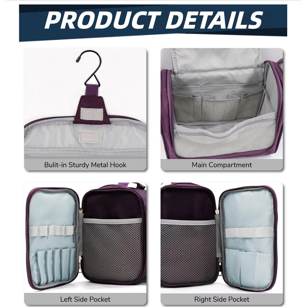 Large Capacity Toiletry Bag for Women and Men, Hanging Toiletry Organizer Cosmetics Makeup Bag - Image 69