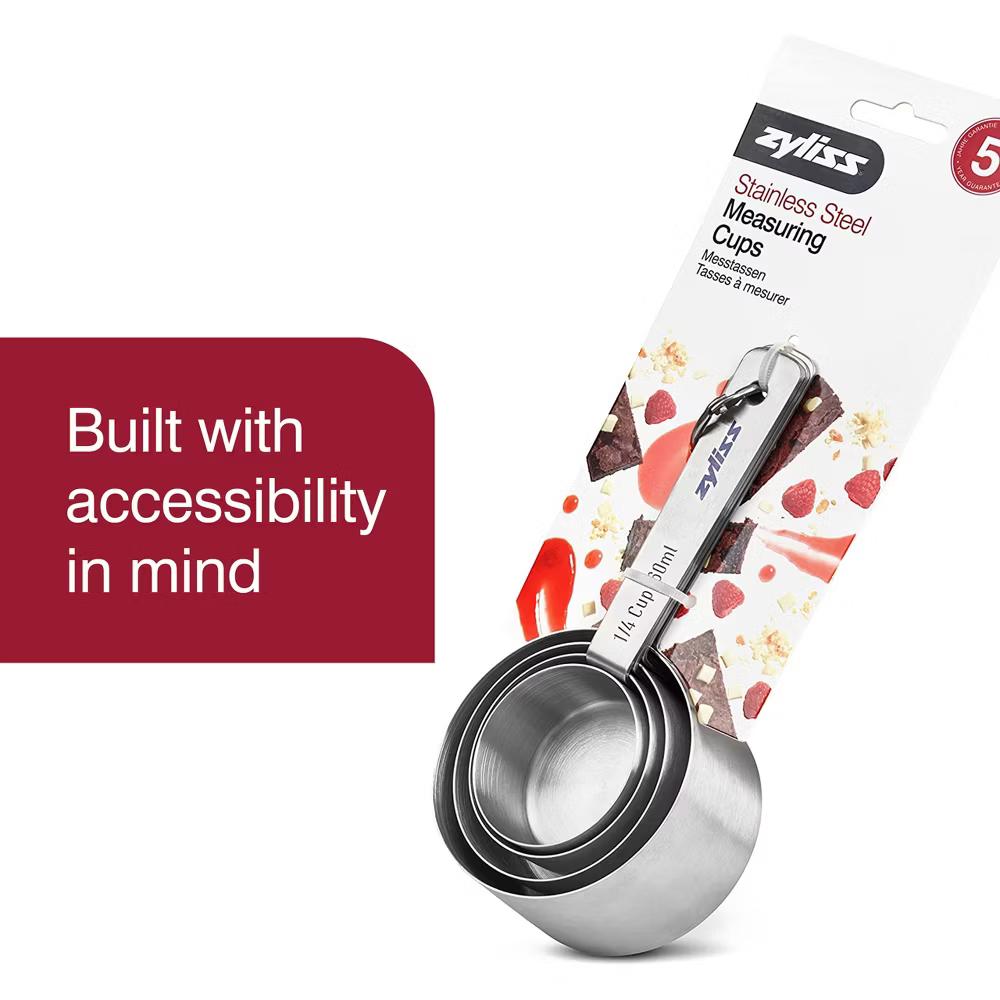Zyliss Premium Stainless Steel Measuring Cups - 4 Piece - Image 2