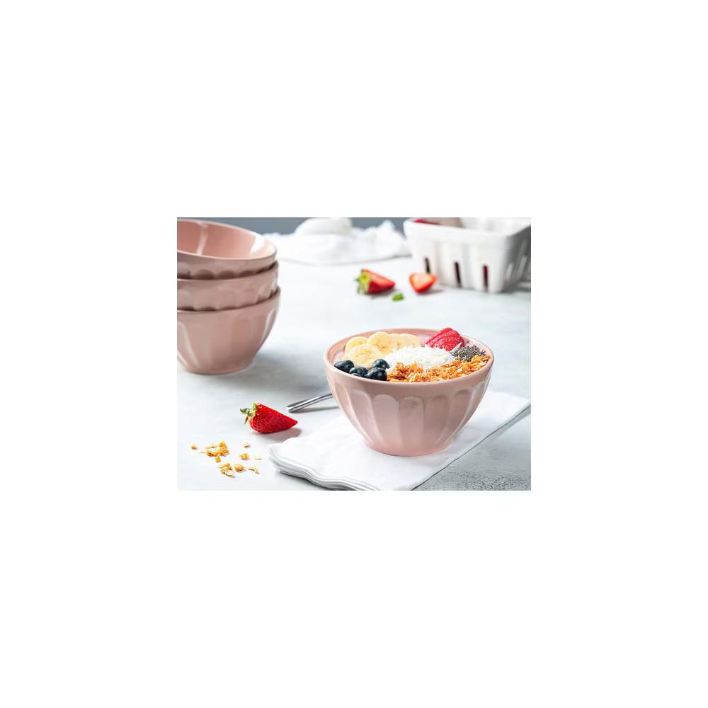 Kook Ceramic Cereal Bowls, 24 oz, Set of 6 - Image 3