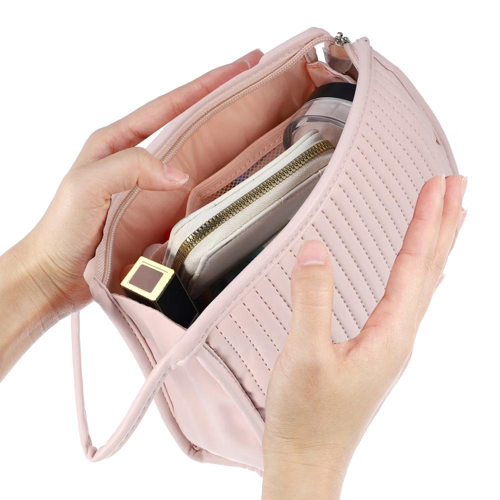 PU Leather Makeup Bag Large Makeup Bag Make Up Brush Organizer Bag Toiletry Bag for Women 1 Pcs - Image 30