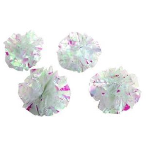 Pounce & Chase Mylar Crinkle Balls Cat Toys - 4pk