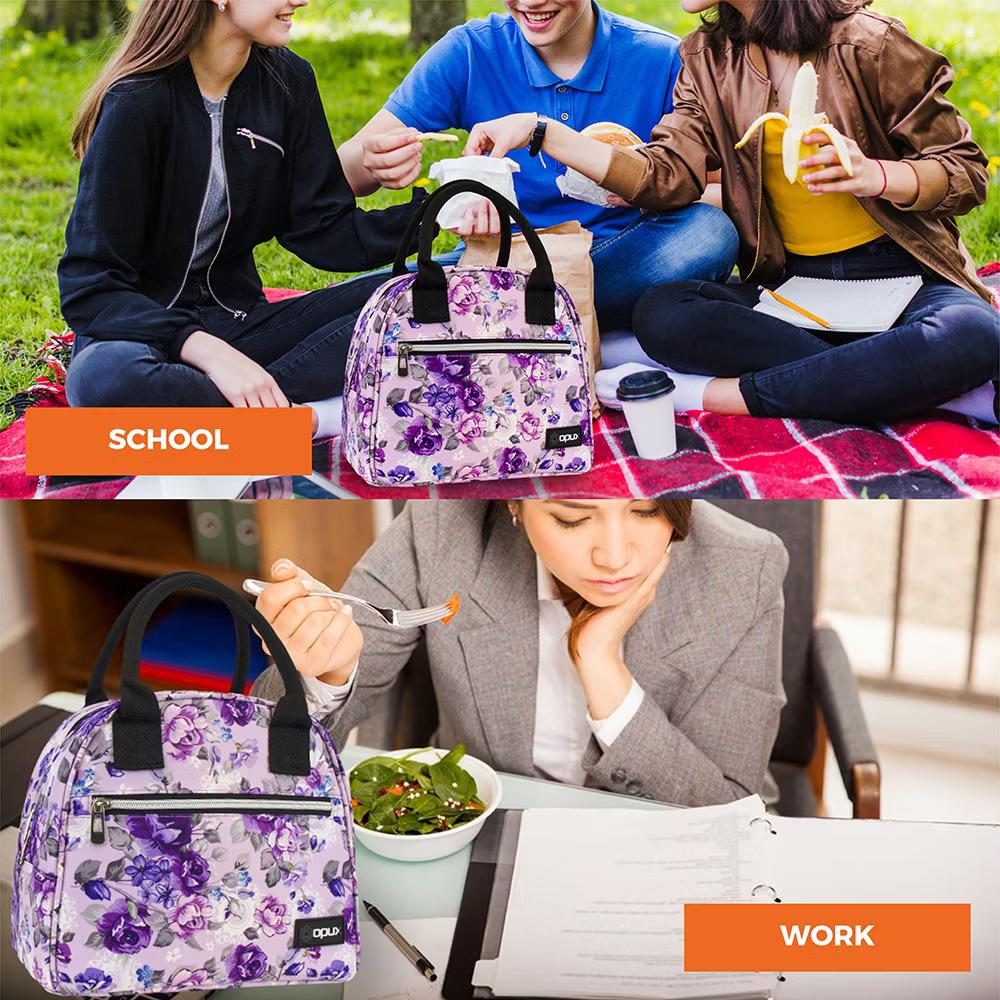 Insulated Lunch Box Women, Cooler Bag Tote Girls Kids Teen Adult, Soft Reusable Thermal Meal Prep Purse - Image 46