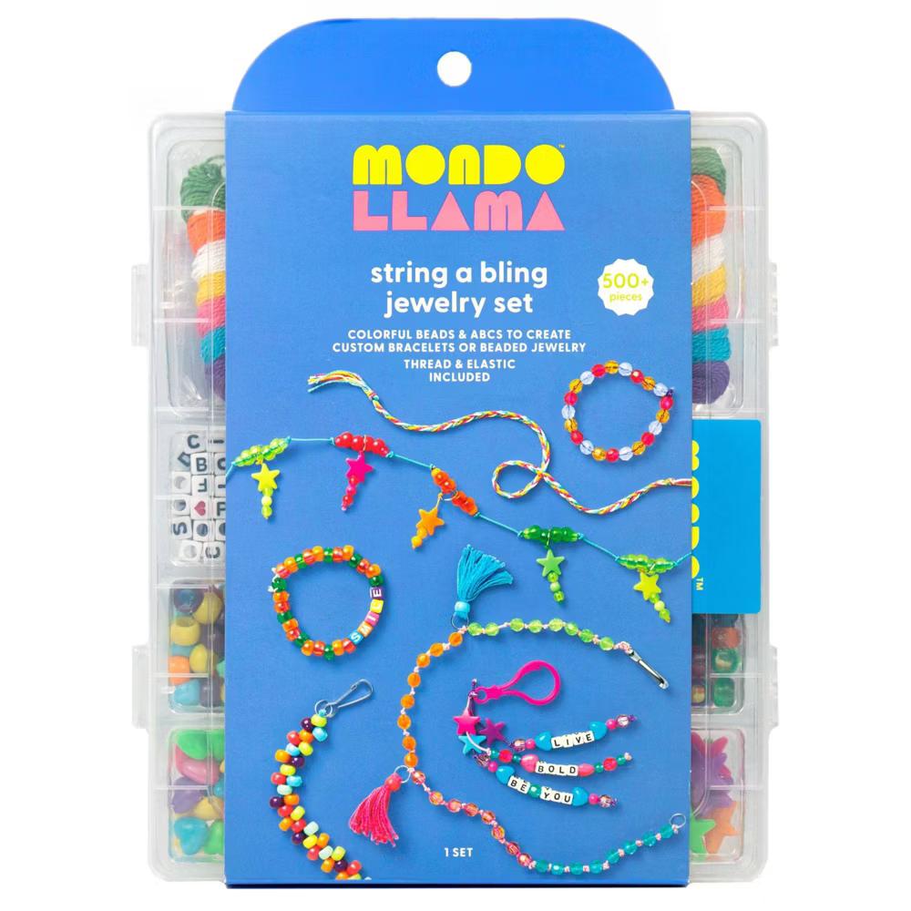 502pc String A Bling Jewelry Set - DIY Bead Kit for Bracelet Making & Friendship Bracelets - Image 4
