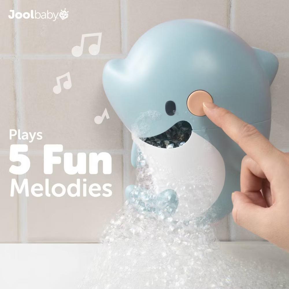 Jool Baby Dolphin Bubble Foam Maker Bath Toy: Interactive Plastic Bathing Companion with Animal Educational Focus