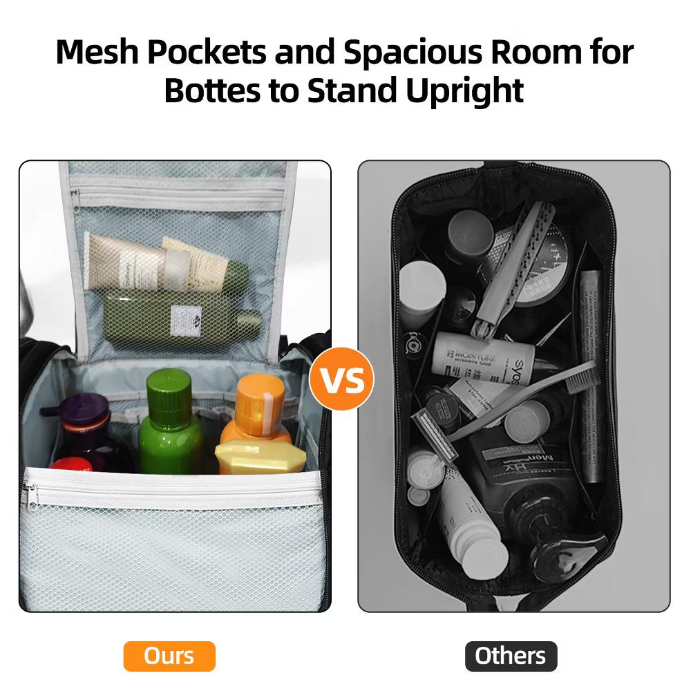 Large Capacity Toiletry Bag for Women and Men, Hanging Toiletry Organizer Cosmetics Makeup Bag - Image 7