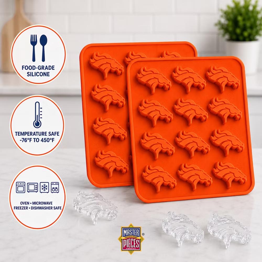 FanPans 2-Pack Team Ice Cube Trays - NFL Denver Broncos - Image 4