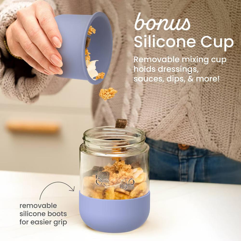 4pk 16 fl oz Leak-Proof Glass Food Jars Boots and Inner Cup - Image 4