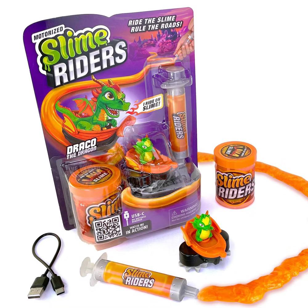 ArtSkills Slime Riders - Slime Toy Race Track Builder with Motorized Rechargeable Car - Draco The Dragon