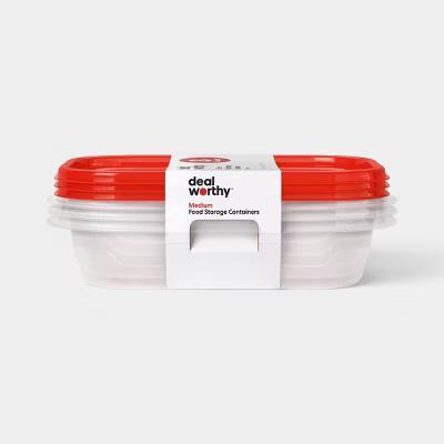 Medium Rectangle Food Storage Containers - 32oz/3ct - Image 2