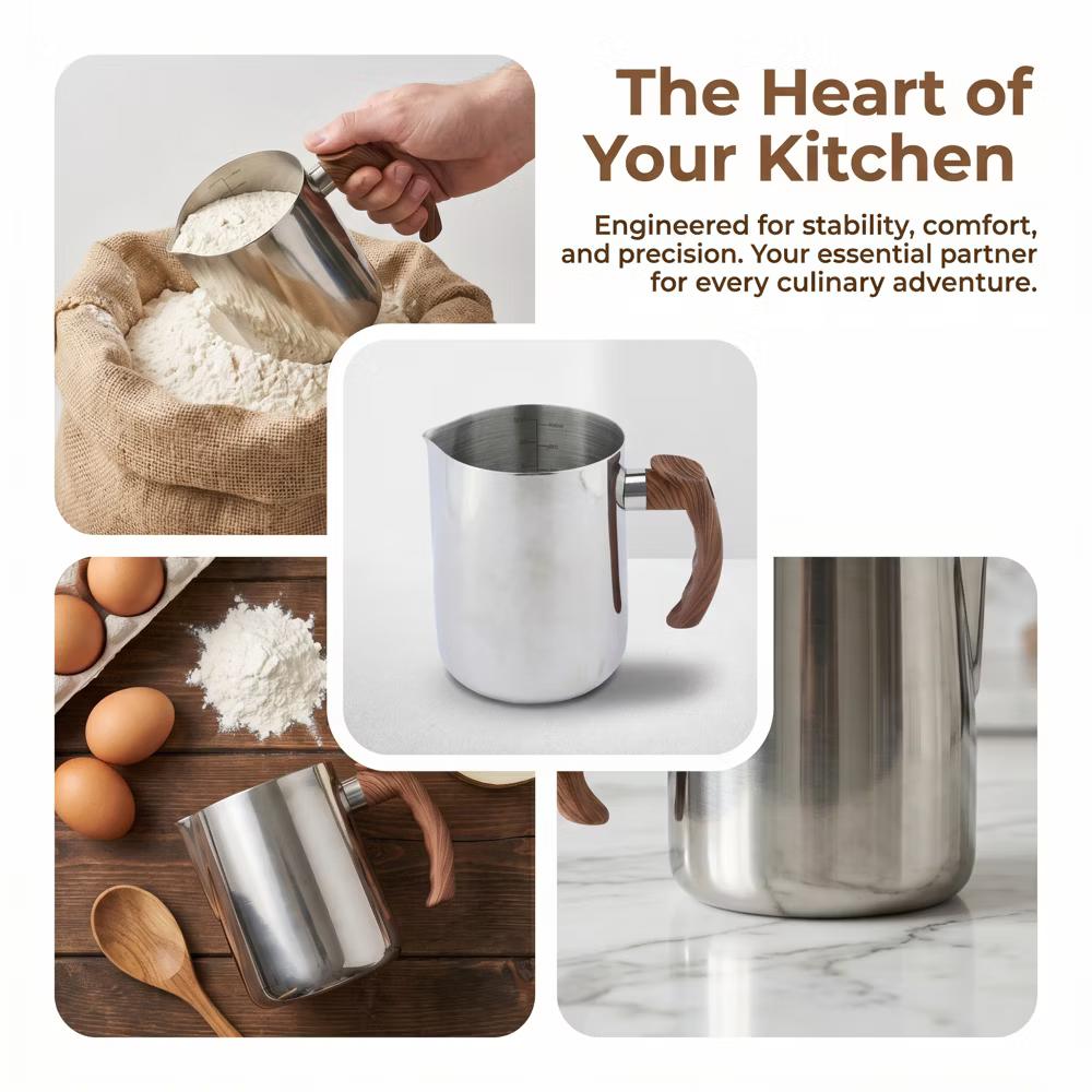 Measuring Cup, 1 Cup Stainless Steel Measuring Cup for Accurate Kitchen Work, Like Baking or Meal Prep - Image 10