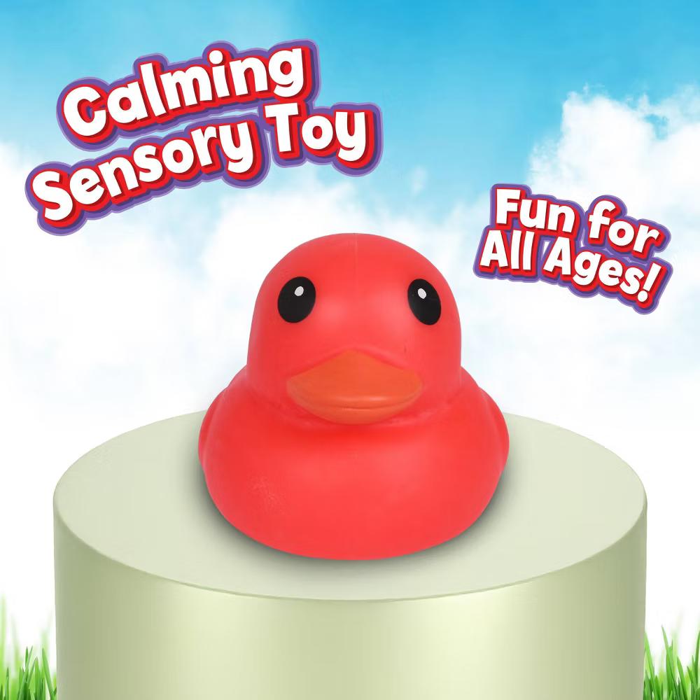 Squeeezy Red Duck Fidget Toy - Image 5